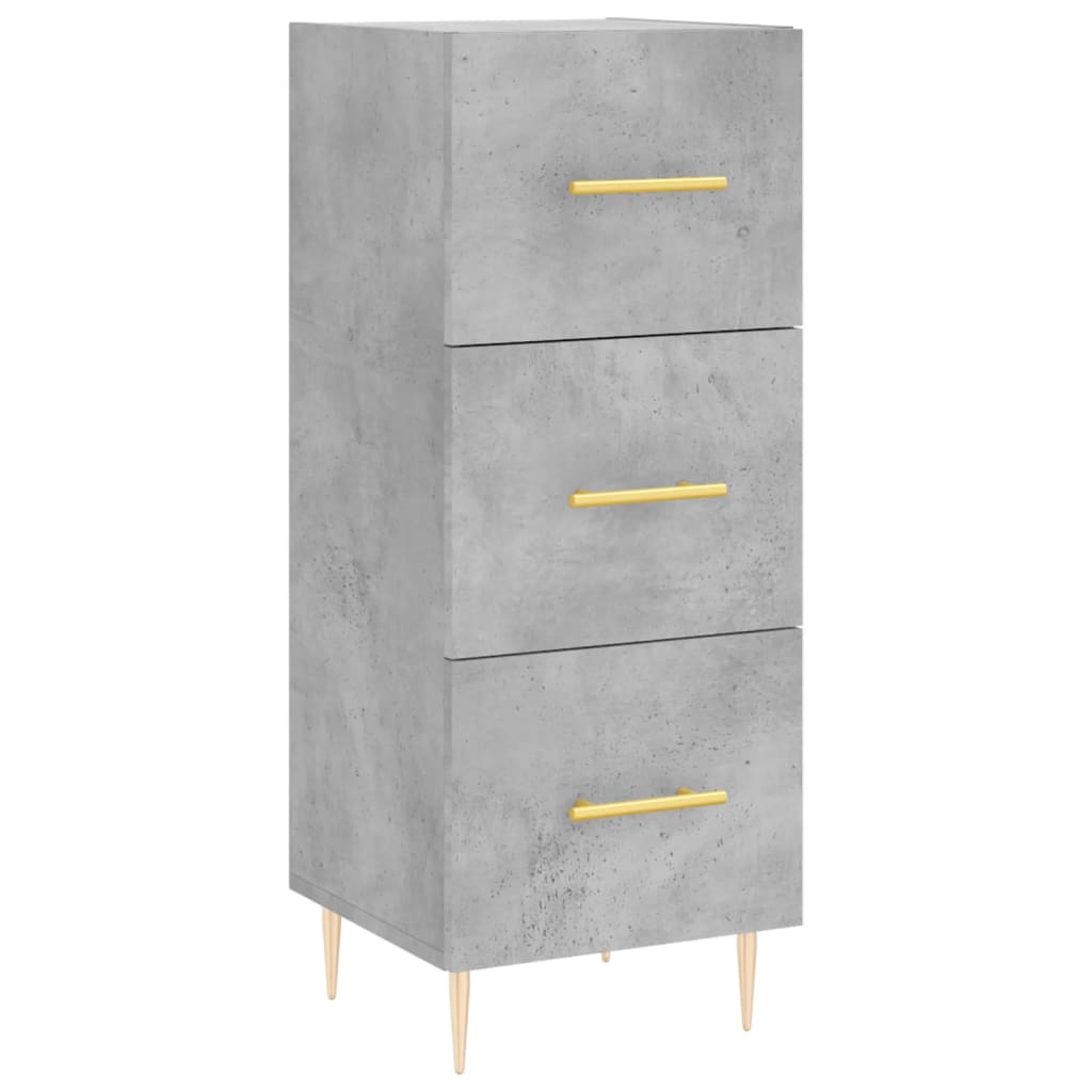 Sideboard Concrete Grey 34.5x34x90 cm Engineered Wood