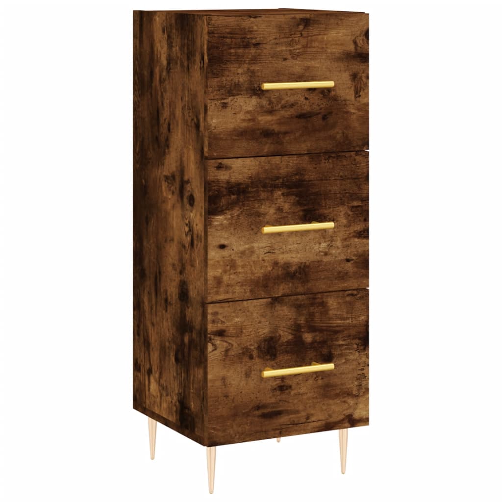 Sideboard Smoked Oak 34.5x34x90 cm Engineered Wood