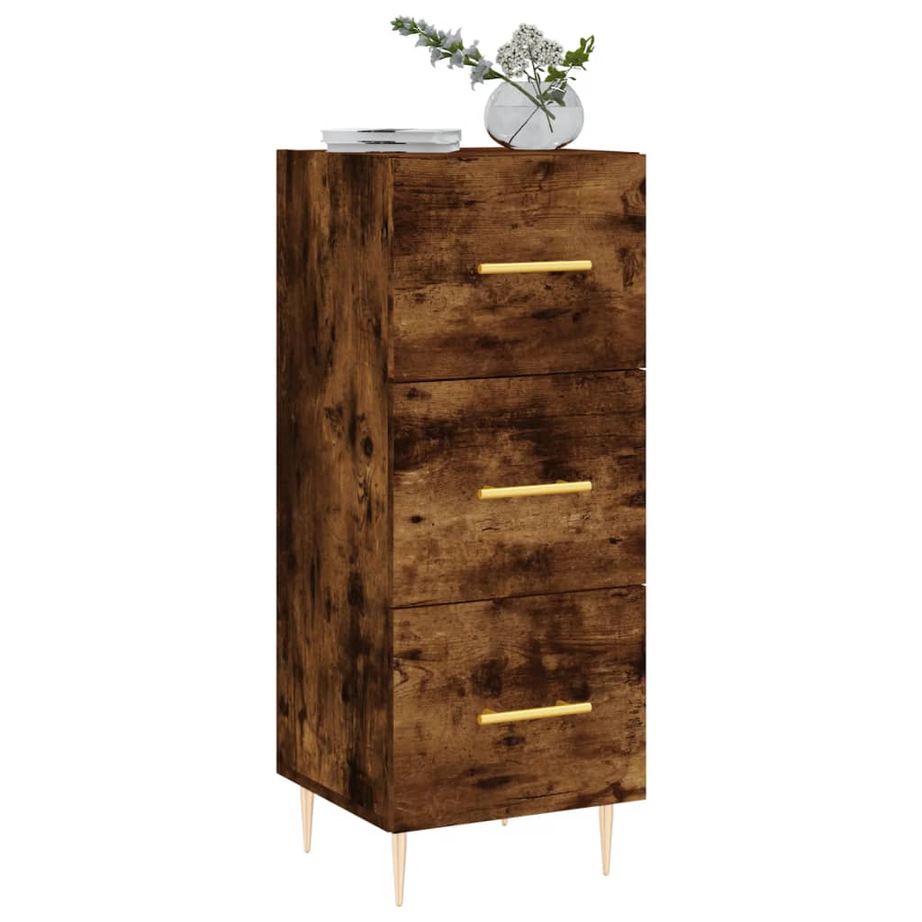 Sideboard Smoked Oak 34.5x34x90 cm Engineered Wood
