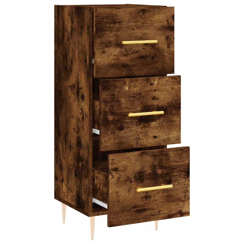 Sideboard Smoked Oak 34.5x34x90 cm Engineered Wood