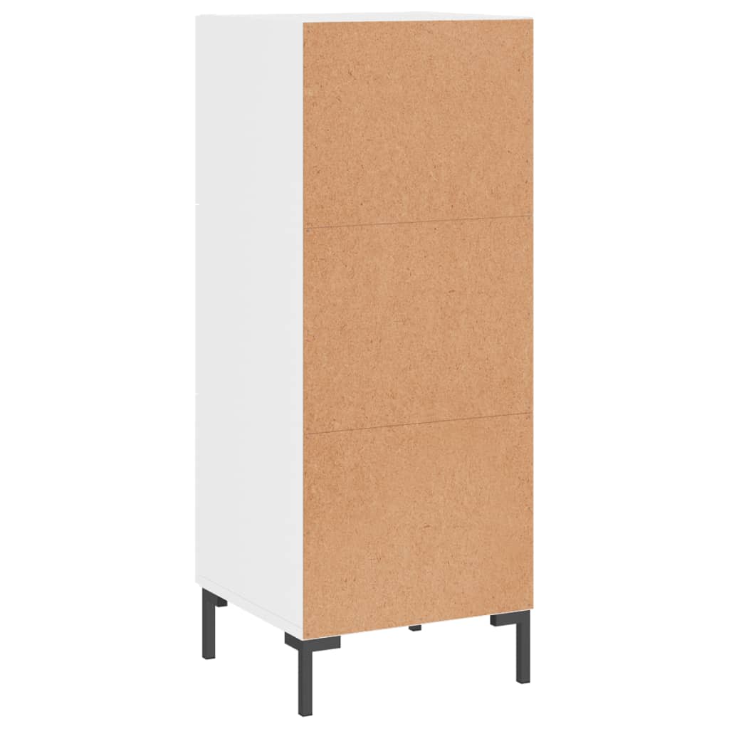 Sideboard High Gloss White 34.5x34x90 cm Engineered Wood