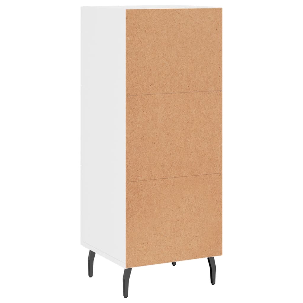 Sideboard High Gloss White 34.5x34x90 cm Engineered Wood