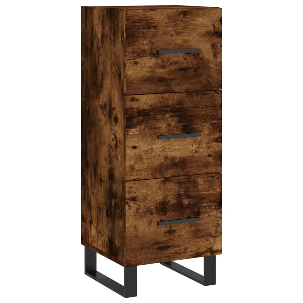 Sideboard Smoked Oak 34.5x34x90 cm Engineered Wood