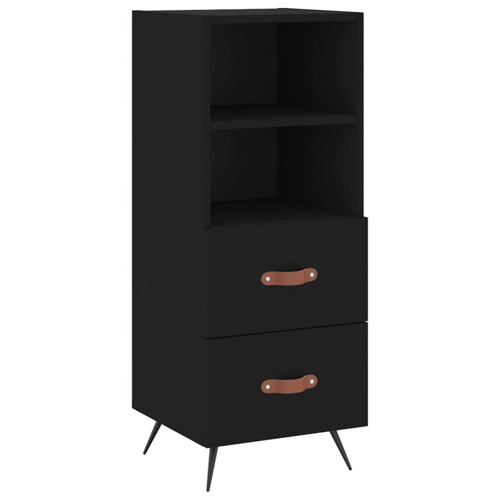 Sideboard Black 34.5x34x90 cm Engineered Wood