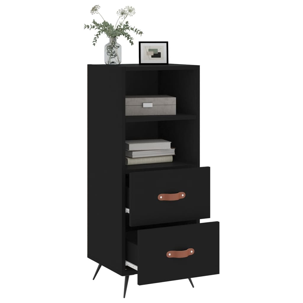 Sideboard Black 34.5x34x90 cm Engineered Wood