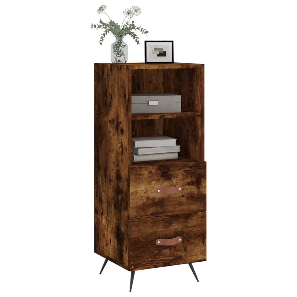 Sideboard Smoked Oak 34.5x34x90 cm Engineered Wood