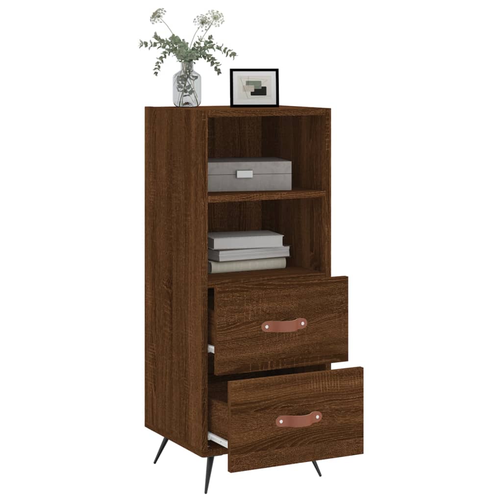 Sideboard Brown Oak 34.5x34x90 cm Engineered Wood