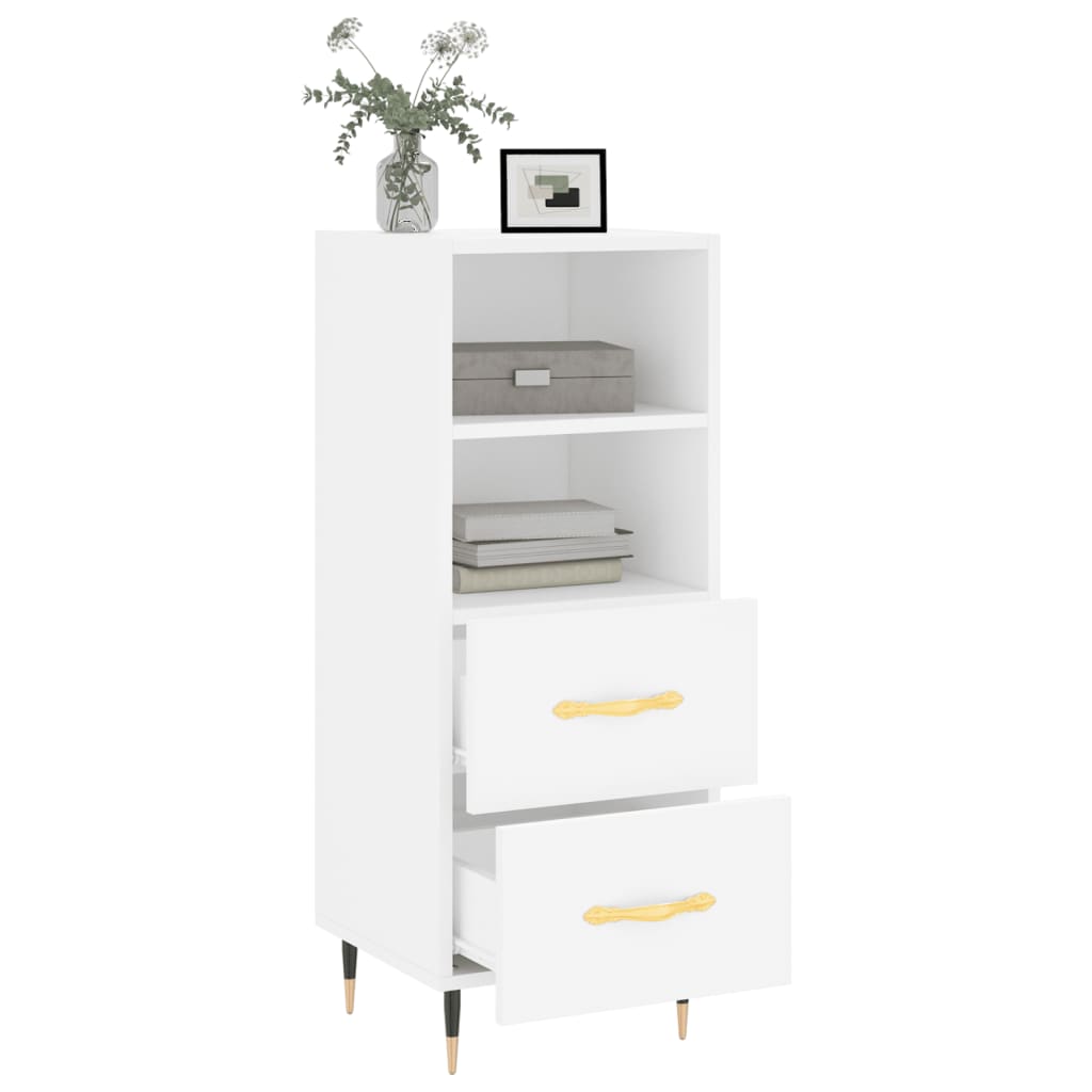 Sideboard White 34.5x34x90 cm Engineered Wood