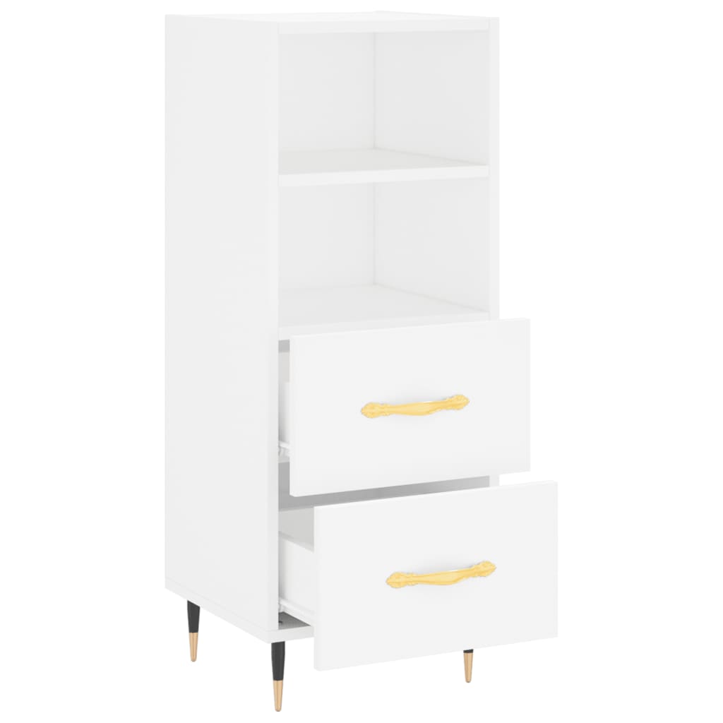 Sideboard White 34.5x34x90 cm Engineered Wood