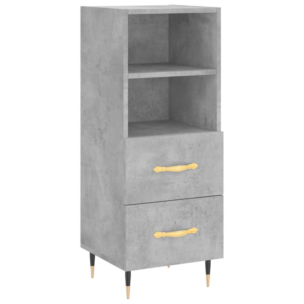Sideboard Concrete Grey 34.5x34x90 cm Engineered Wood