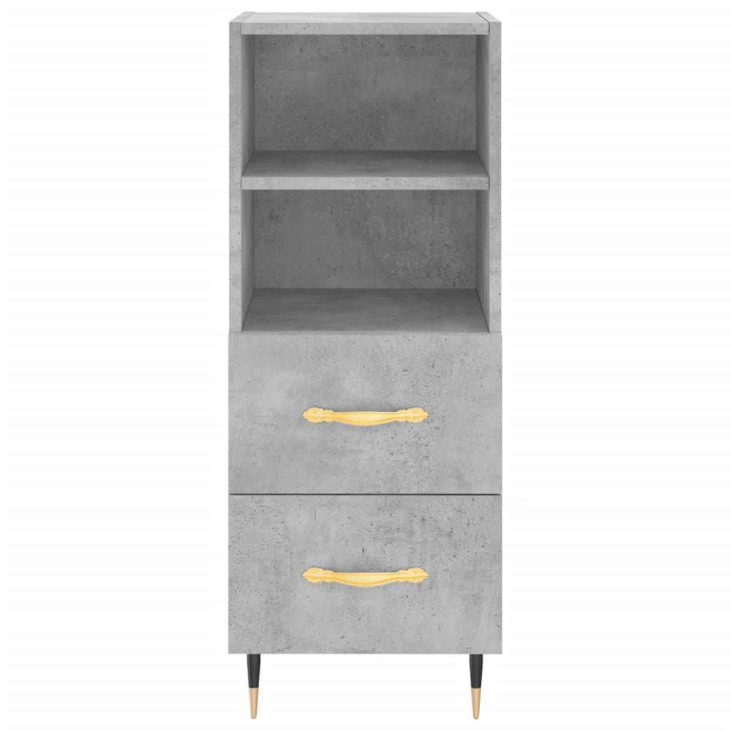 Sideboard Concrete Grey 34.5x34x90 cm Engineered Wood