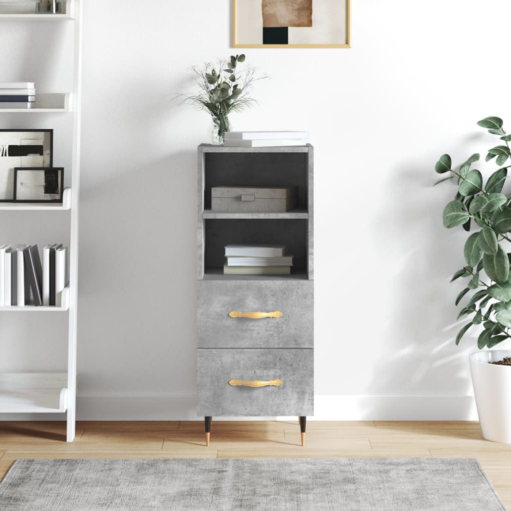 Sideboard Concrete Grey 34.5x34x90 cm Engineered Wood