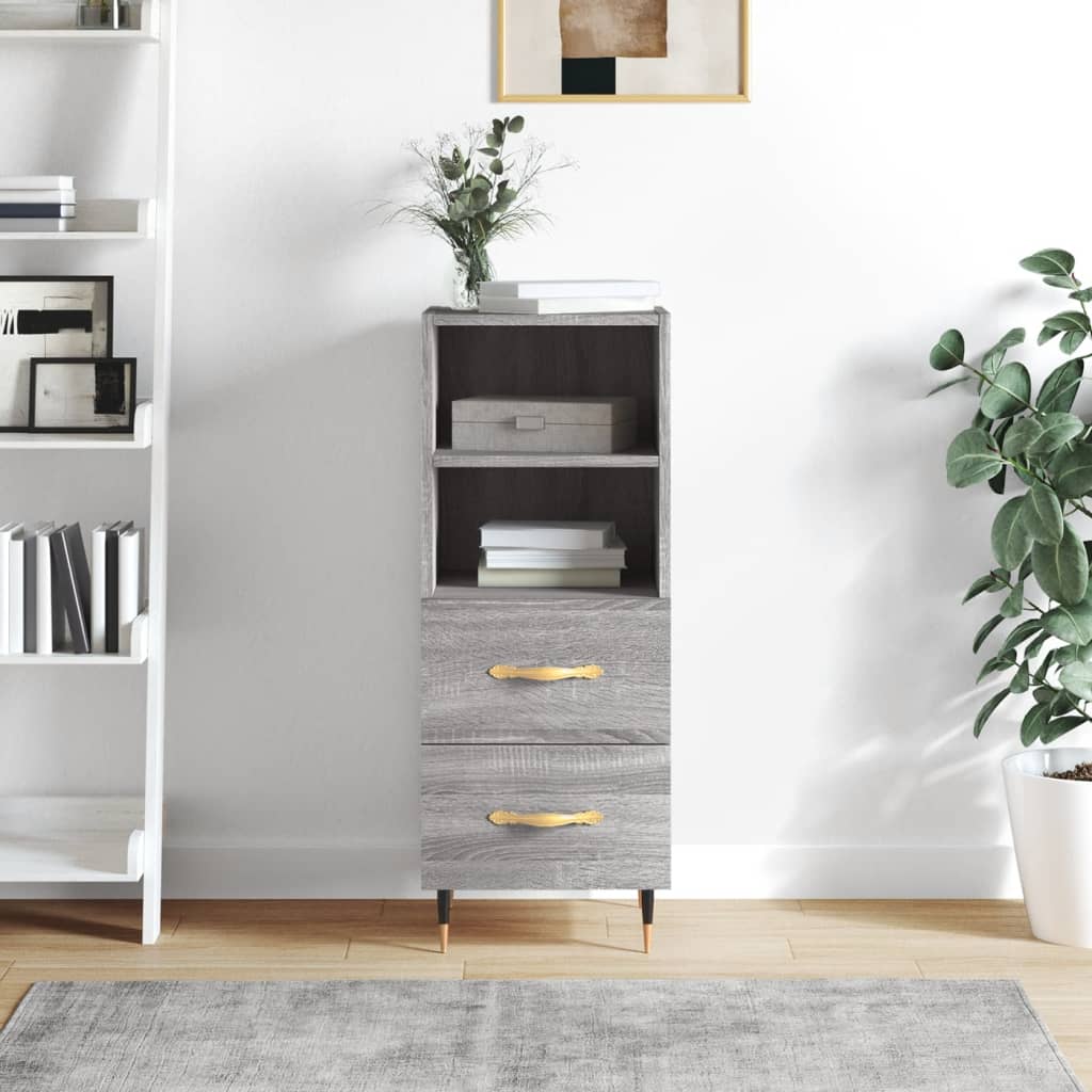 Sideboard Grey Sonoma 34.5x34x90 cm Engineered Wood