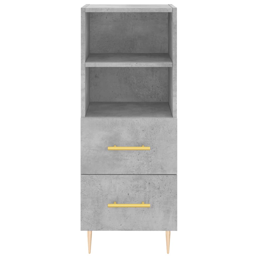 Sideboard Concrete Grey 34.5x34x90 cm Engineered Wood