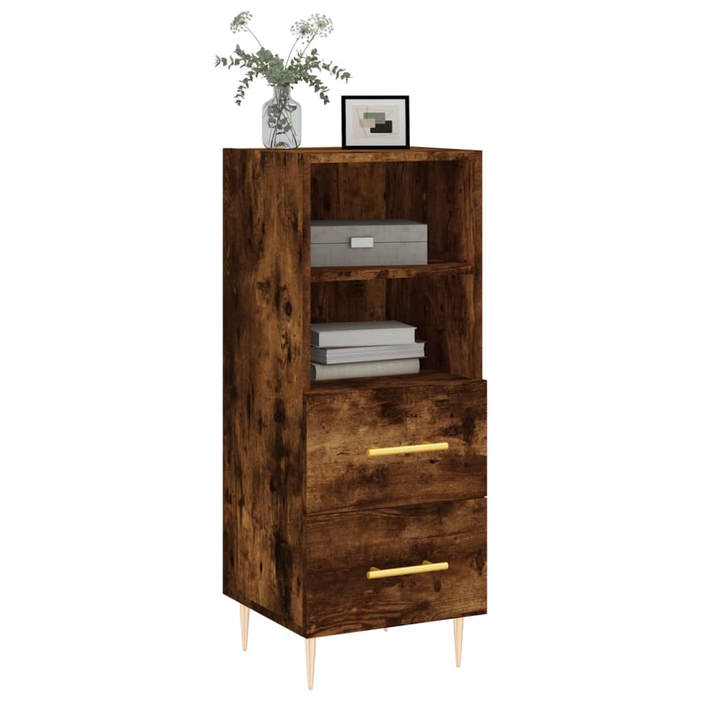 Sideboard Smoked Oak 34.5x34x90 cm Engineered Wood