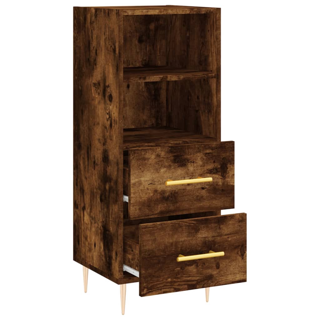 Sideboard Smoked Oak 34.5x34x90 cm Engineered Wood