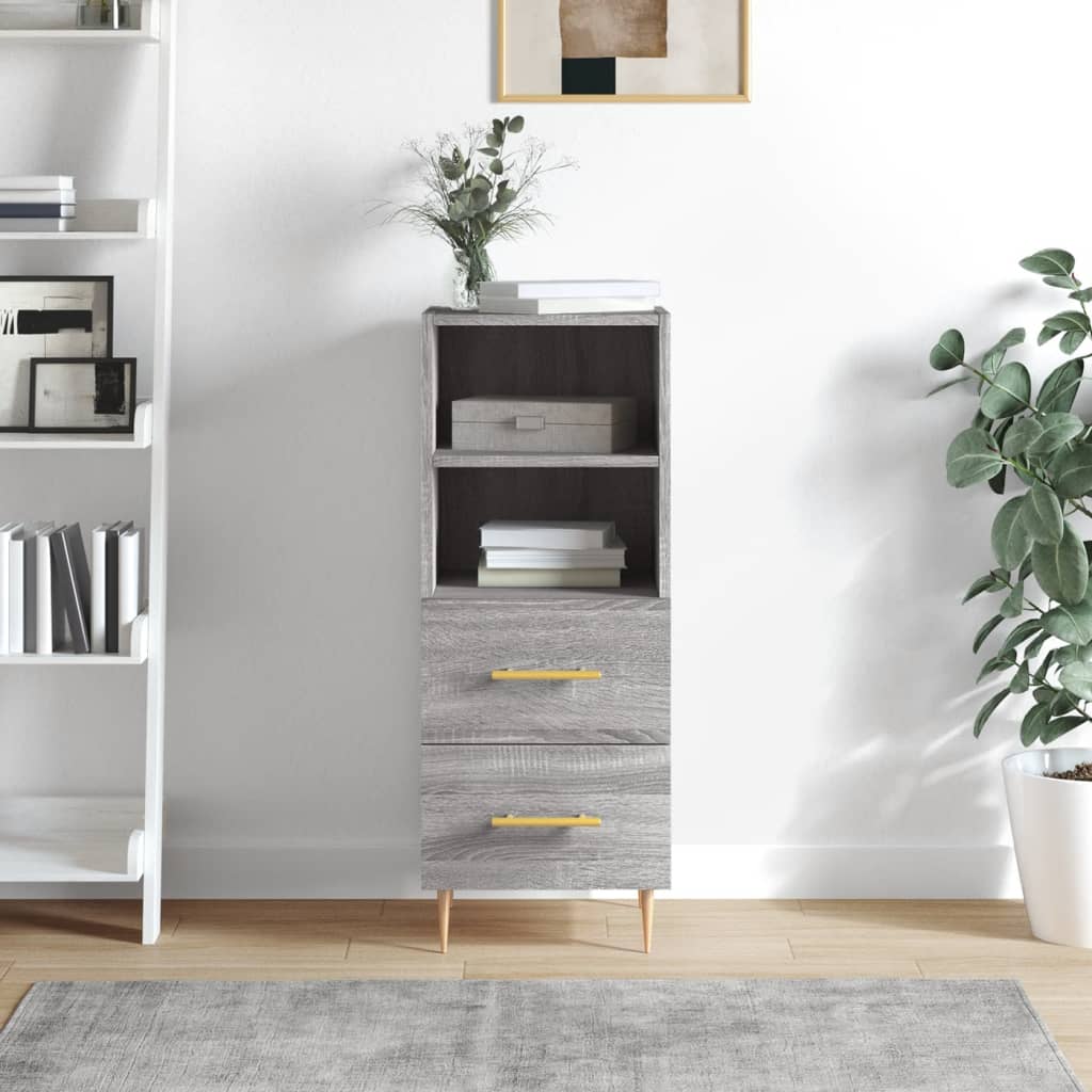 Sideboard Grey Sonoma 34.5x34x90 cm Engineered Wood