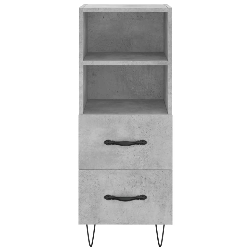 Sideboard Concrete Grey 34.5x34x90 cm Engineered Wood