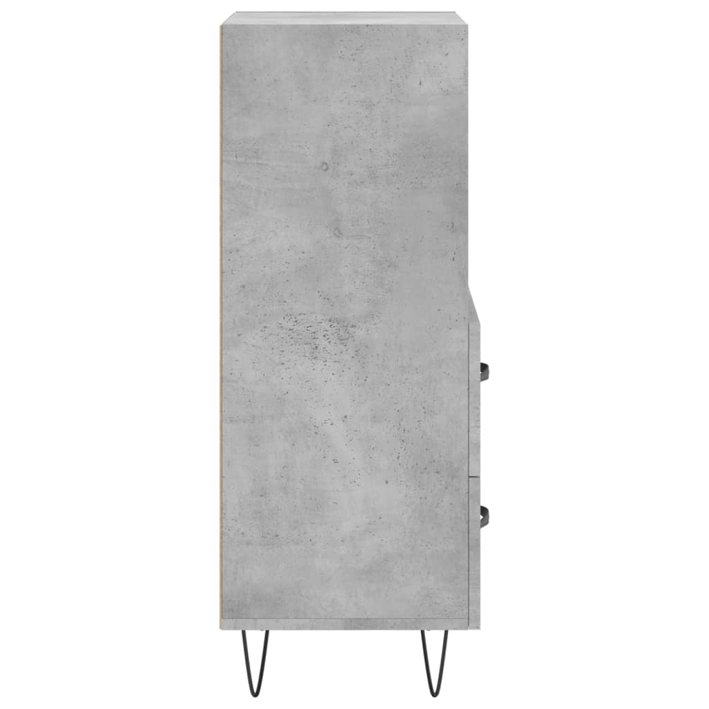 Sideboard Concrete Grey 34.5x34x90 cm Engineered Wood
