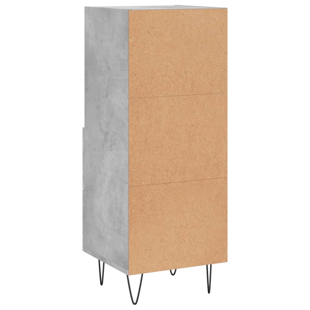 Sideboard Concrete Grey 34.5x34x90 cm Engineered Wood