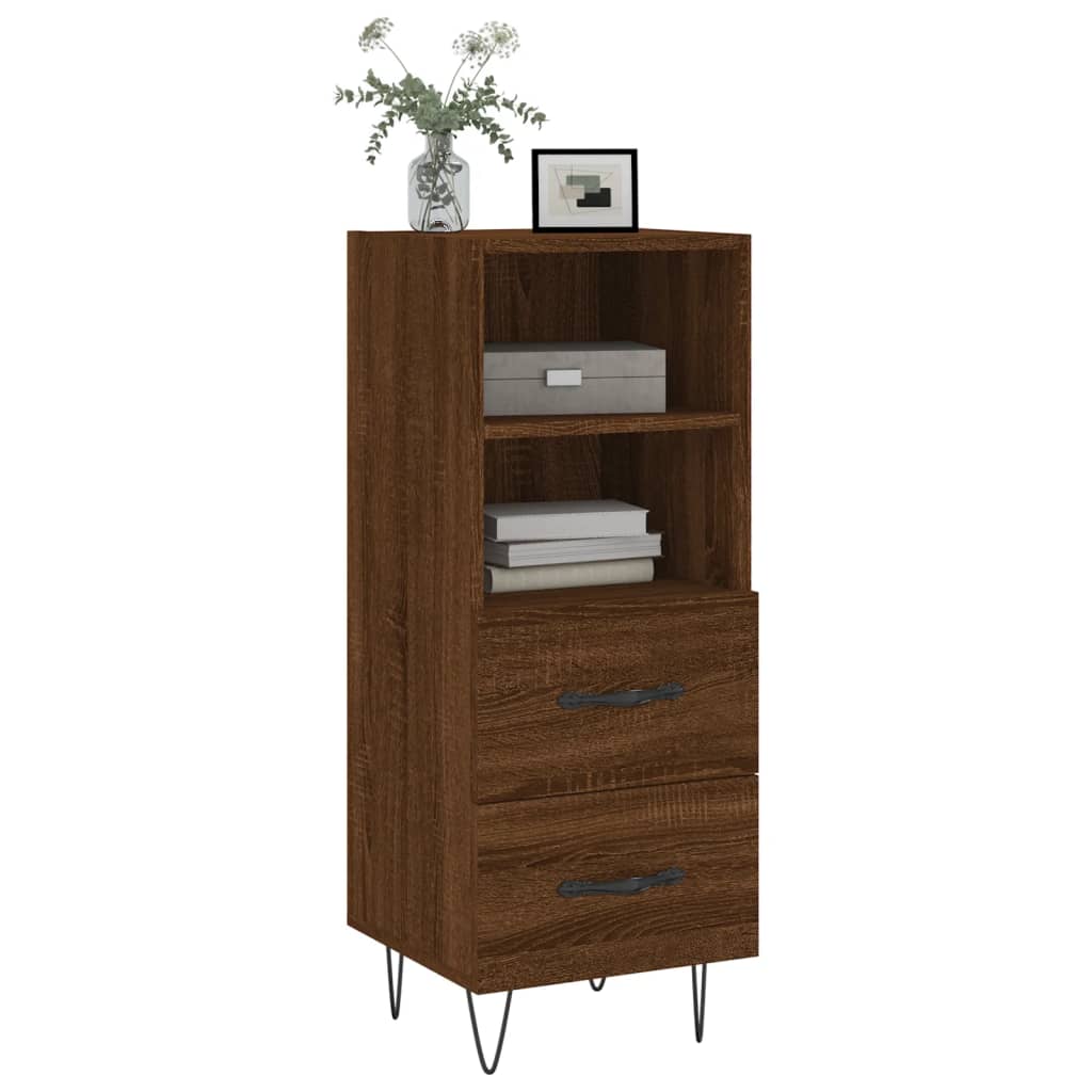 Sideboard Brown Oak 34.5x34x90 cm Engineered Wood