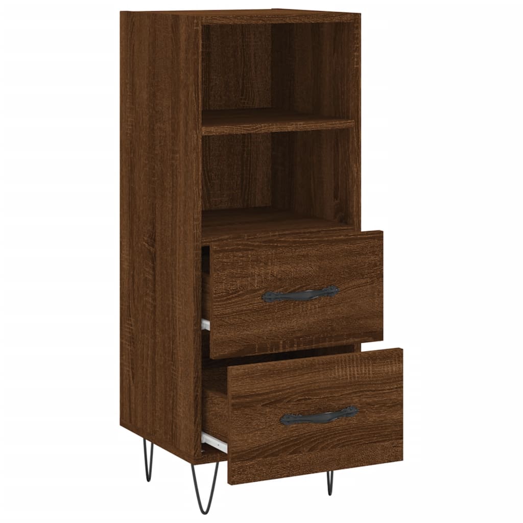 Sideboard Brown Oak 34.5x34x90 cm Engineered Wood