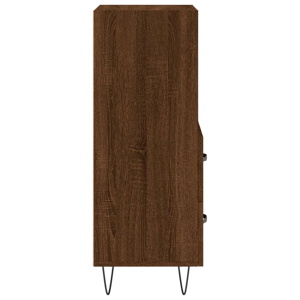 Sideboard Brown Oak 34.5x34x90 cm Engineered Wood