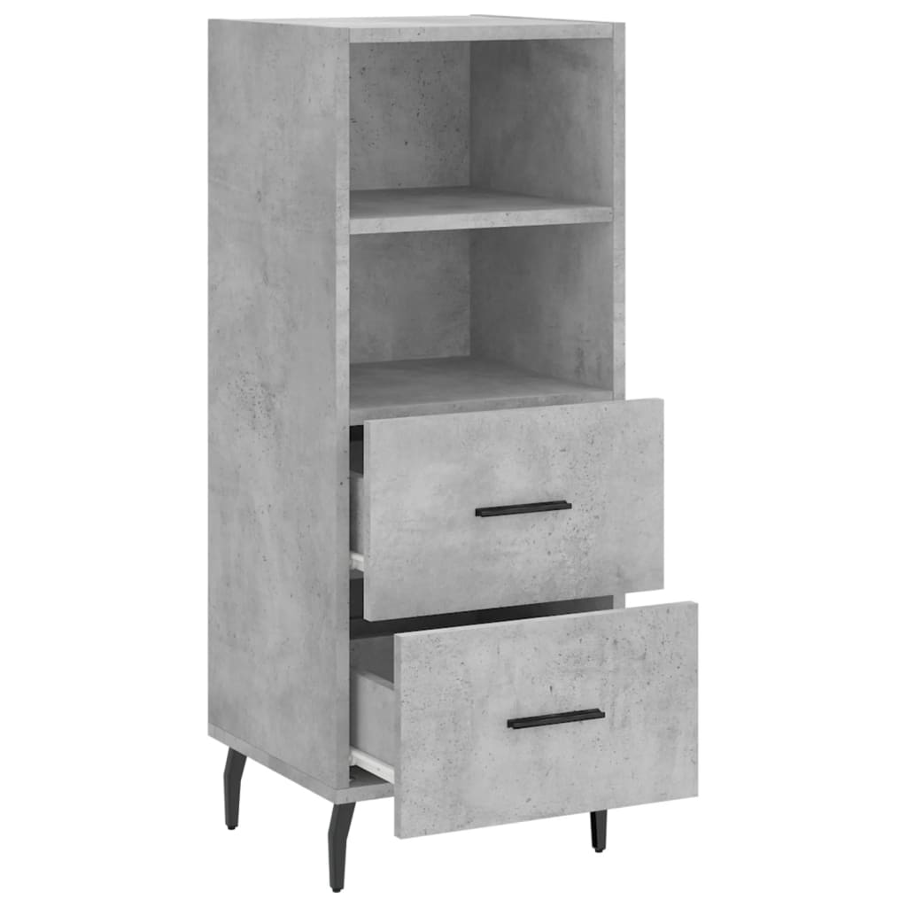 Sideboard Concrete Grey 34.5x34x90 cm Engineered Wood