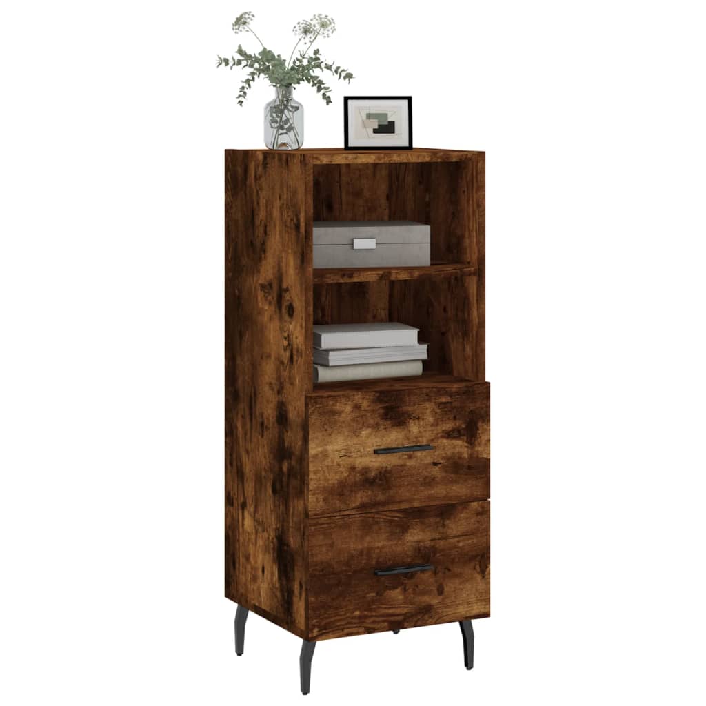 Sideboard Smoked Oak 34.5x34x90 cm Engineered Wood