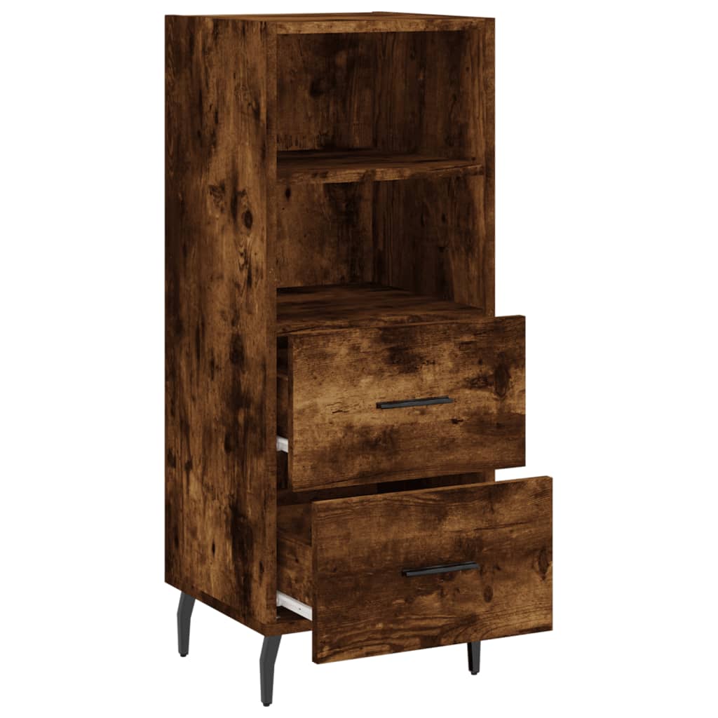 Sideboard Smoked Oak 34.5x34x90 cm Engineered Wood