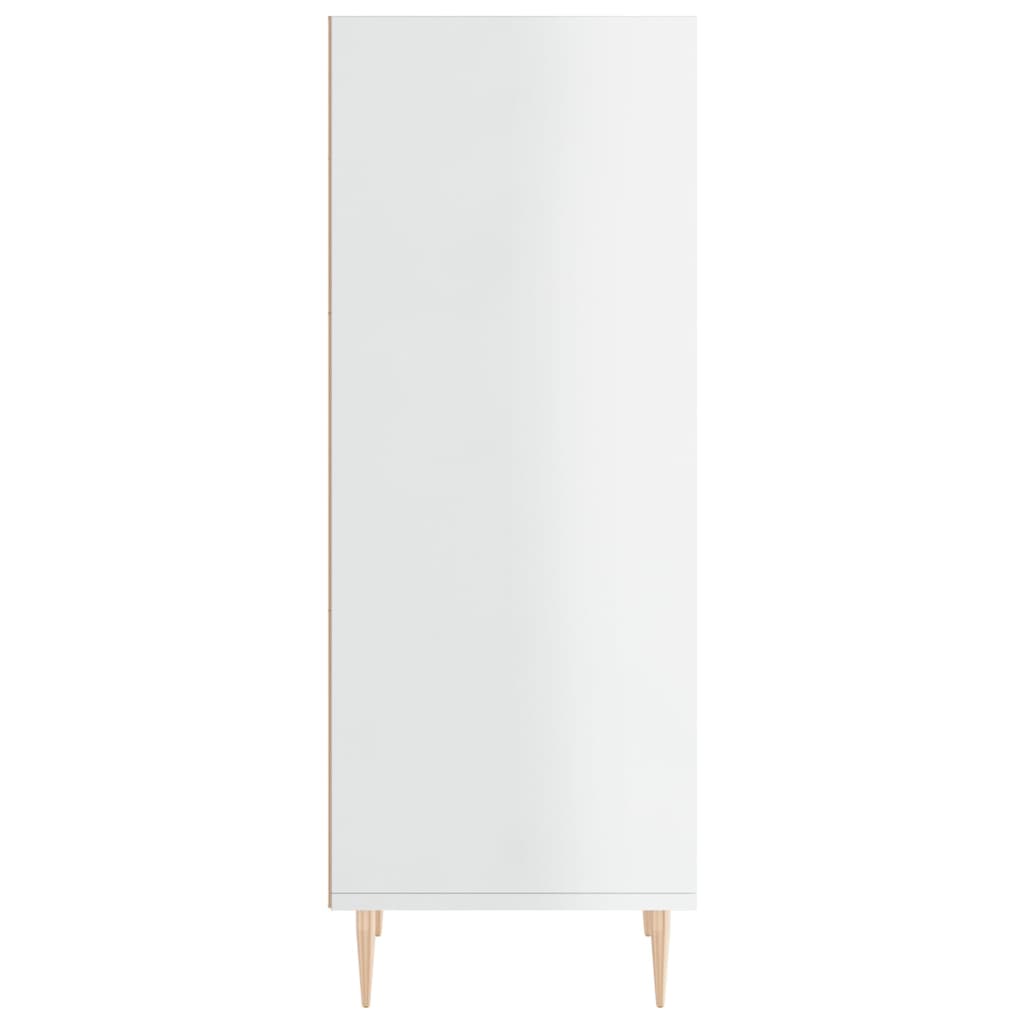 Sideboard High Gloss White 34.5x32.5x90 cm Engineered Wood