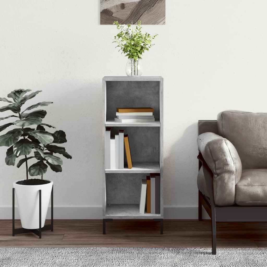 Sideboard Concrete Grey 34.5x32.5x90 cm Engineered Wood