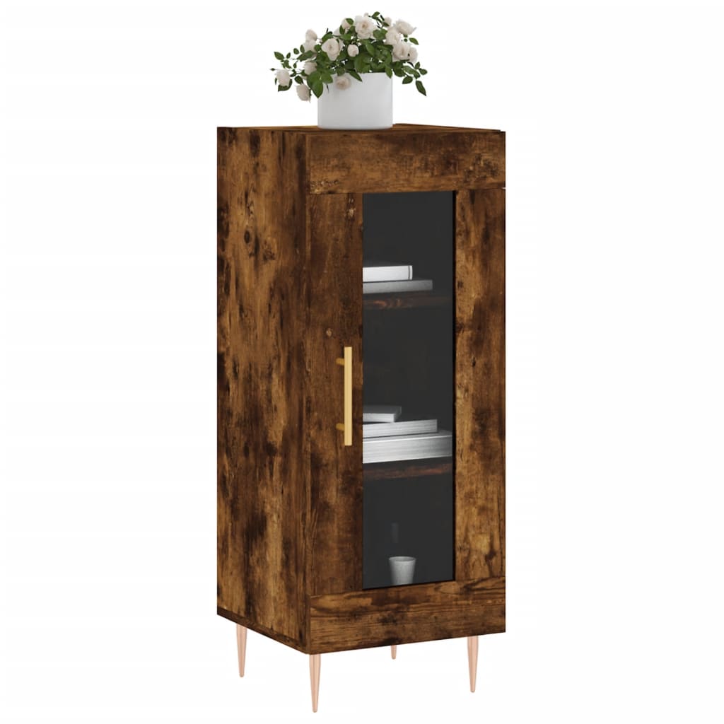 Sideboard Smoked Oak 34.5x34x90 cm Engineered Wood
