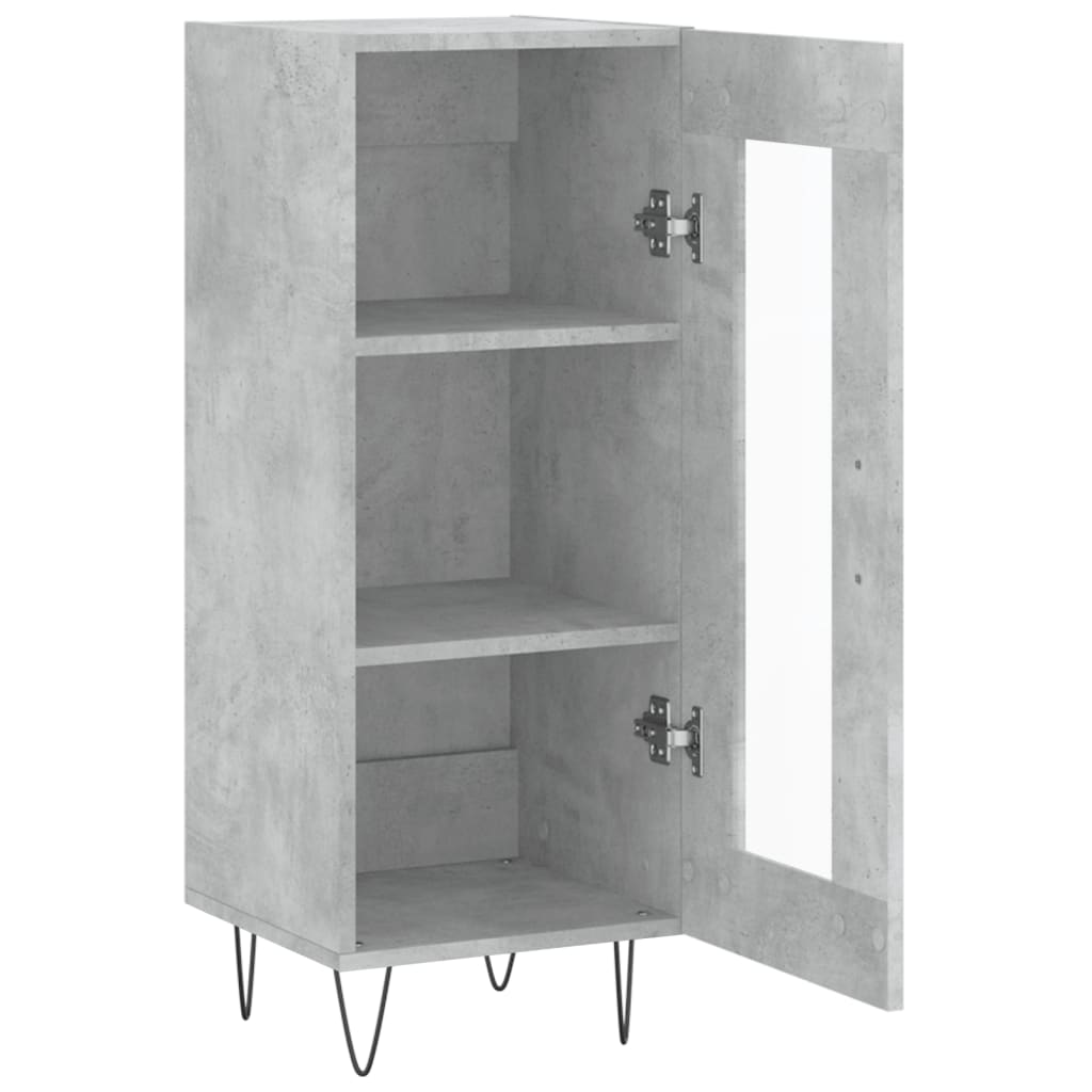 Sideboard Concrete Grey 34.5x34x90 cm Engineered Wood