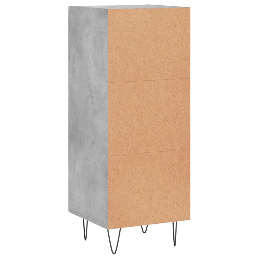 Sideboard Concrete Grey 34.5x34x90 cm Engineered Wood