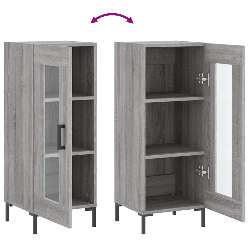Sideboard Grey Sonoma 34.5x34x90 cm Engineered Wood