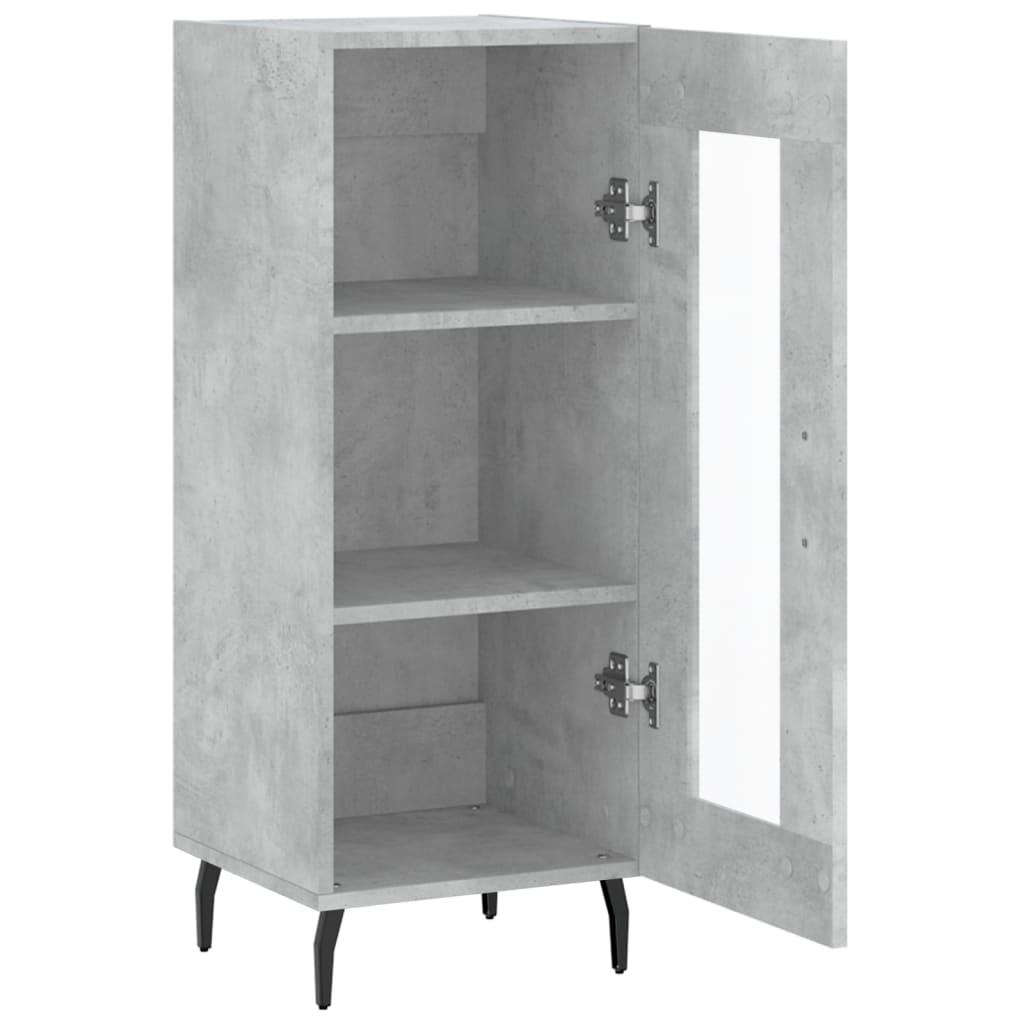 Sideboard Concrete Grey 34.5x34x90 cm Engineered Wood
