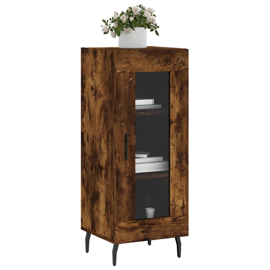 Sideboard Smoked Oak 34.5x34x90 cm Engineered Wood
