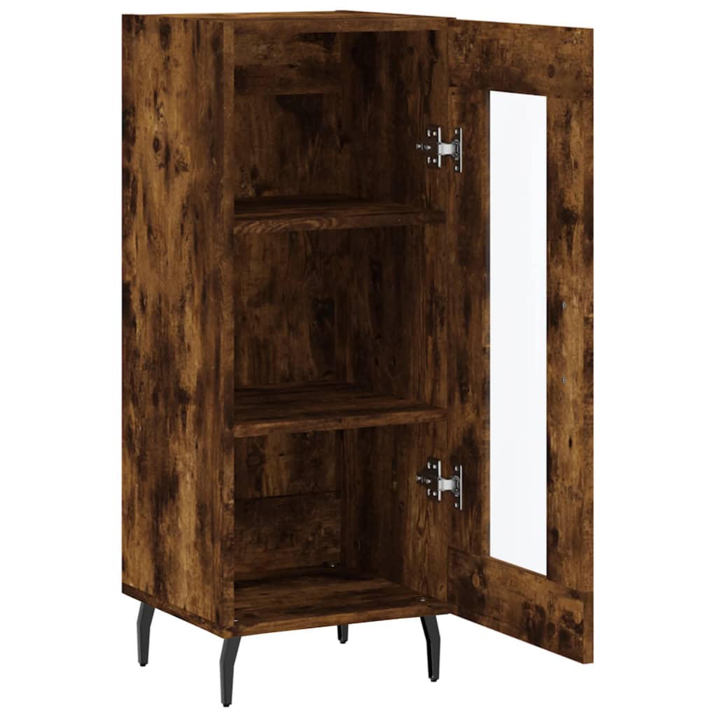Sideboard Smoked Oak 34.5x34x90 cm Engineered Wood