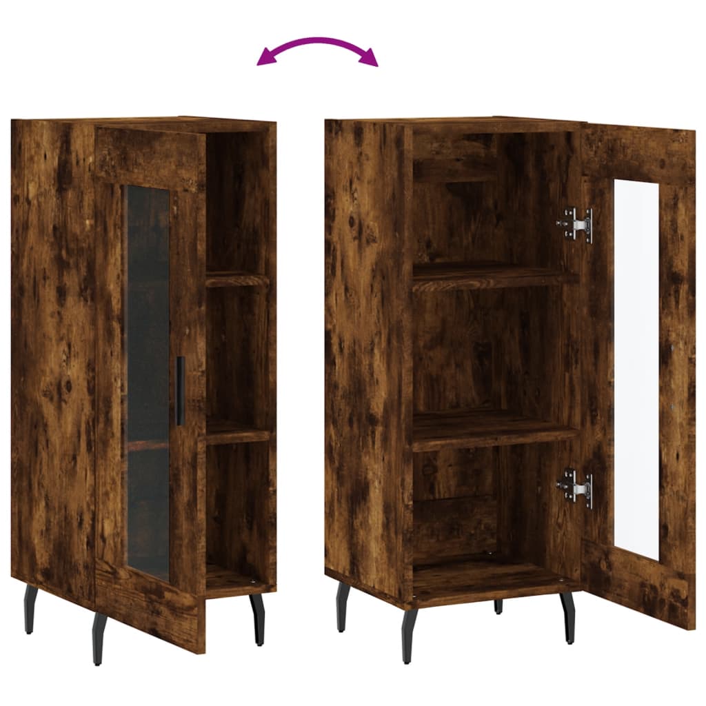 Sideboard Smoked Oak 34.5x34x90 cm Engineered Wood