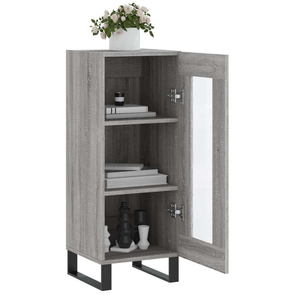 Sideboard Grey Sonoma 34.5x34x90 cm Engineered Wood