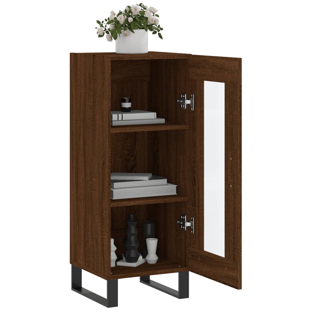 Sideboard Brown Oak 34.5x34x90 cm Engineered Wood