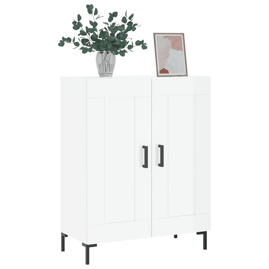 Sideboard High Gloss White 69.5x34x90 cm Engineered Wood