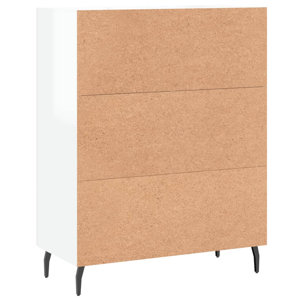 Sideboard High Gloss White 69.5x34x90 cm Engineered Wood