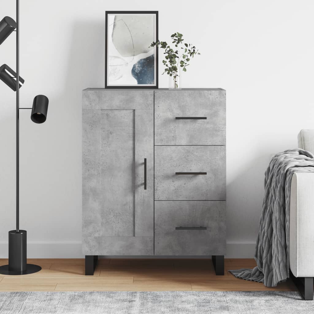 Sideboard Concrete Grey 69.5x34x90 cm Engineered Wood