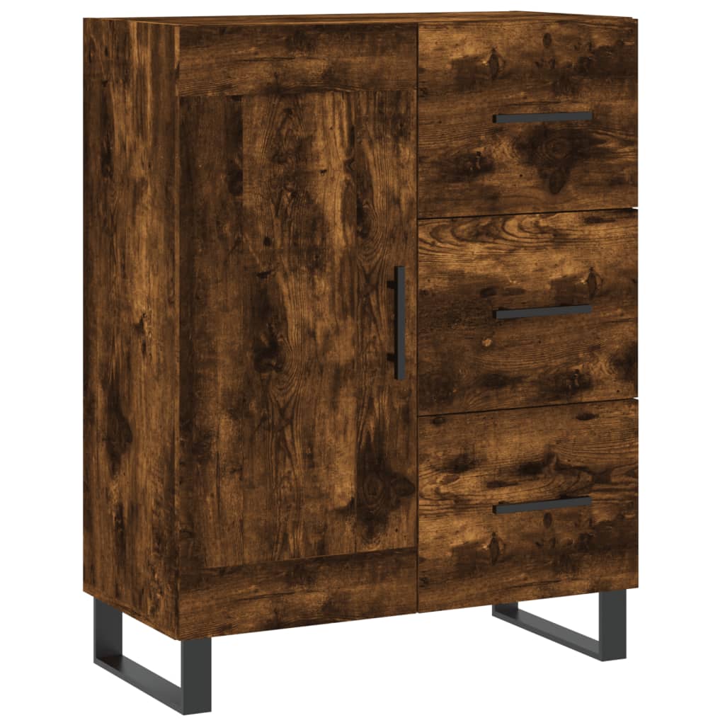 Sideboard Smoked Oak 69.5x34x90 cm Engineered Wood