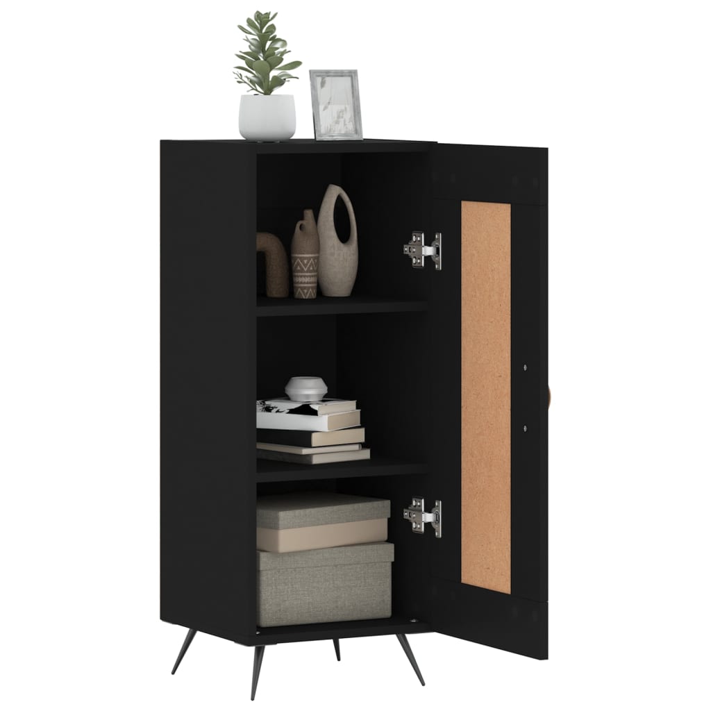 Sideboard Black 34.5x34x90 cm Engineered Wood