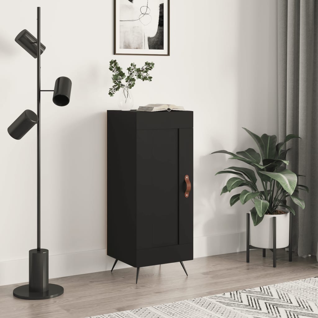 Sideboard Black 34.5x34x90 cm Engineered Wood
