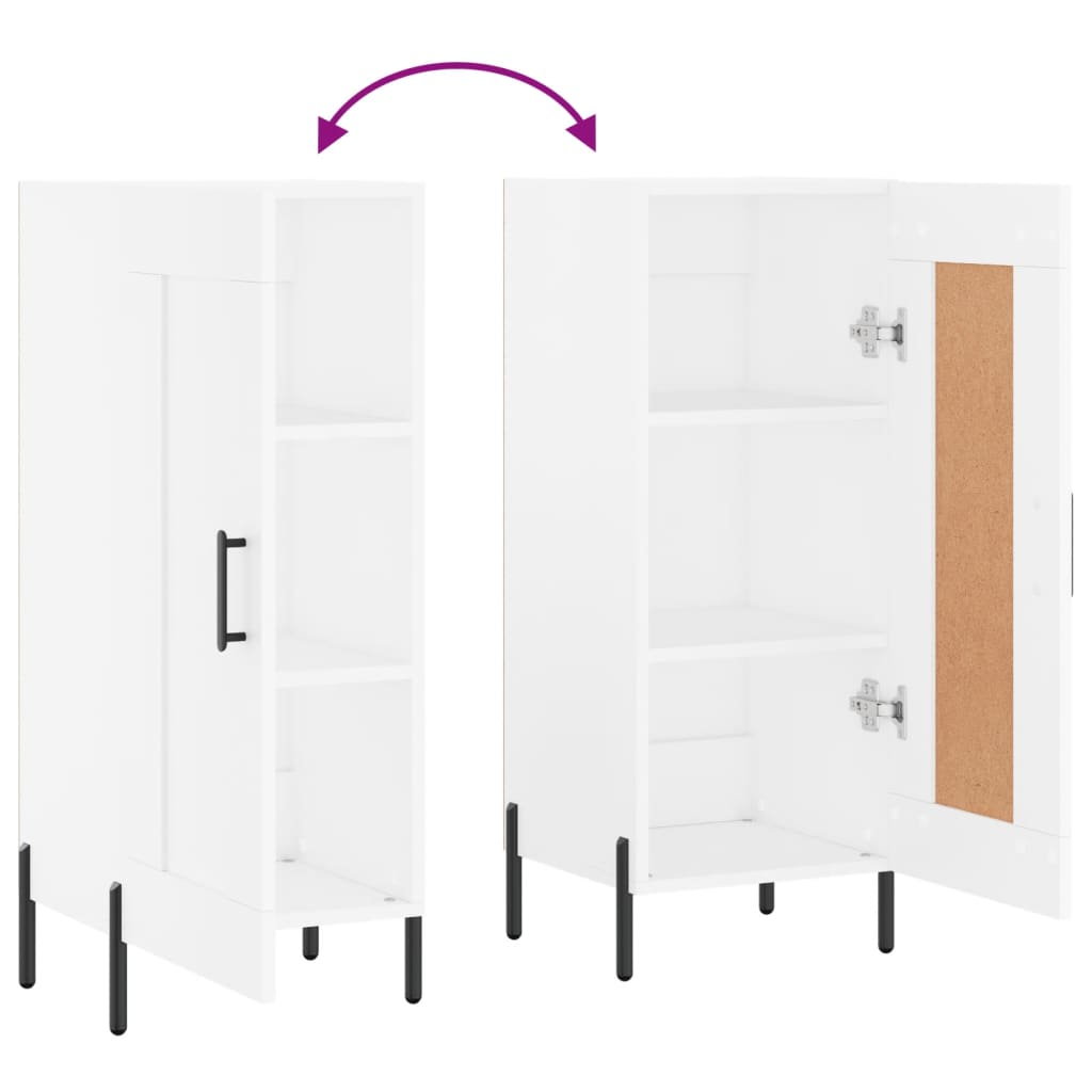 Sideboard White 34.5x34x90 cm Engineered Wood