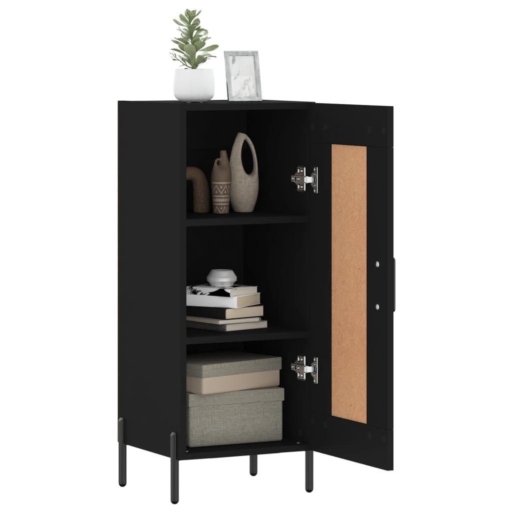 Sideboard Black 34.5x34x90 cm Engineered Wood